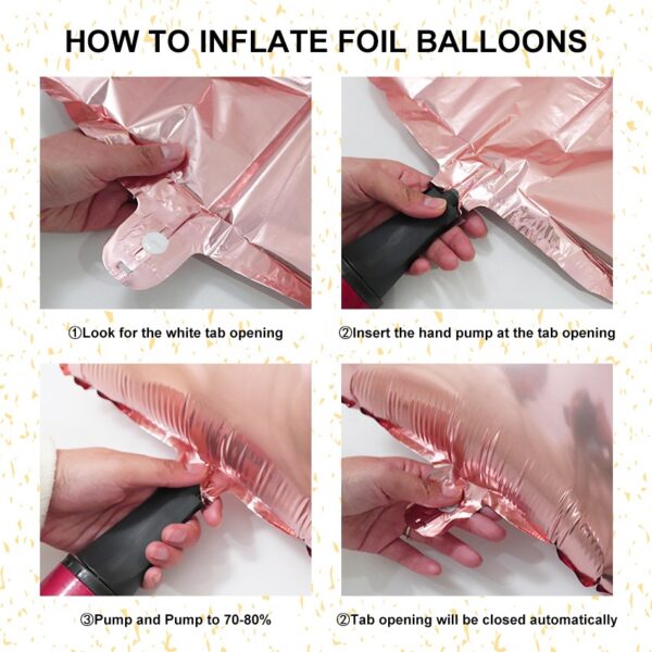 Rose gold number balloon set -03