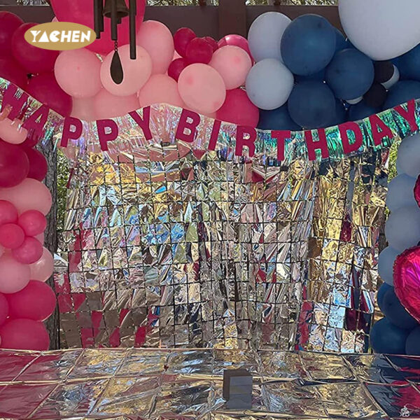 Square Foil Party Curtain-4