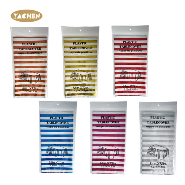 Striped Party Tablecloth-2