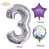 foil number balloon set