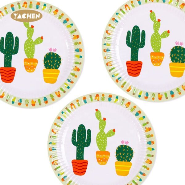 Cactus Pattern Printed Plate-2