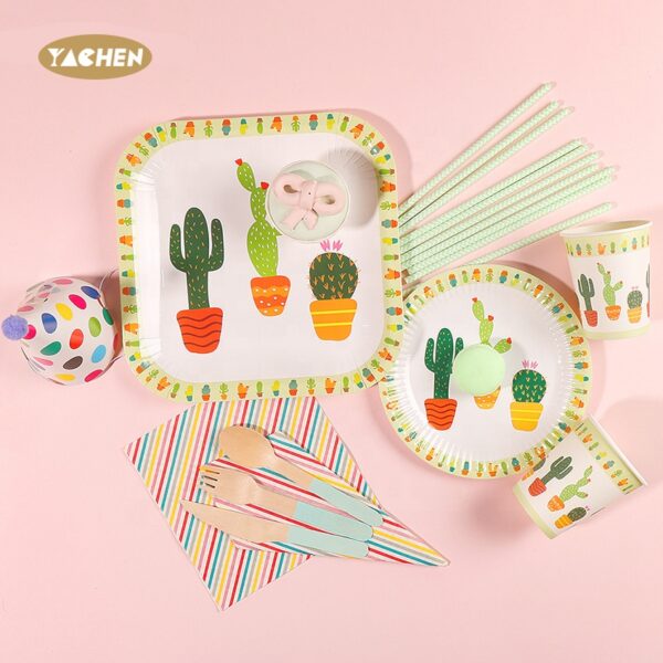 Cactus Pattern Printed Plate-4