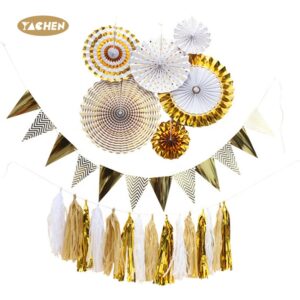 Golden Paper Fan Set-1