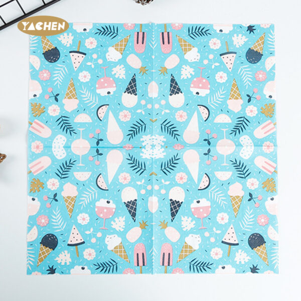 Ice-cream Printed Paper Napkins-1