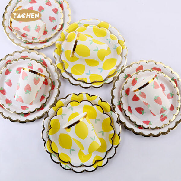 Lemon Pattern Printed Plate-1