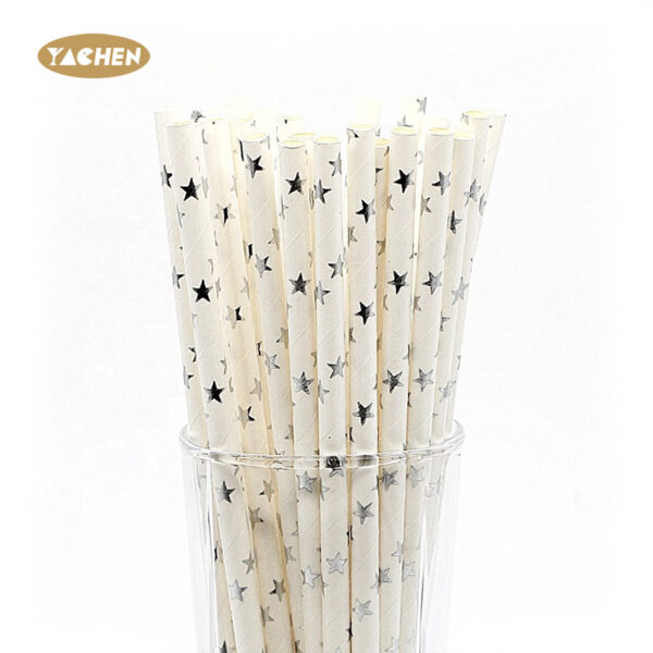 Star Printing Disposable Paper Straws-2