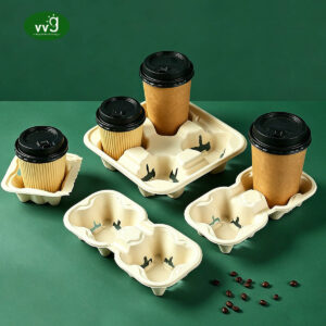Compostable Pulp Fiber Cup Holder
