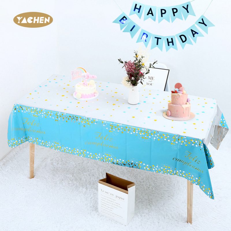 137x181CM birthday party foil dots tablecloth-D2-2