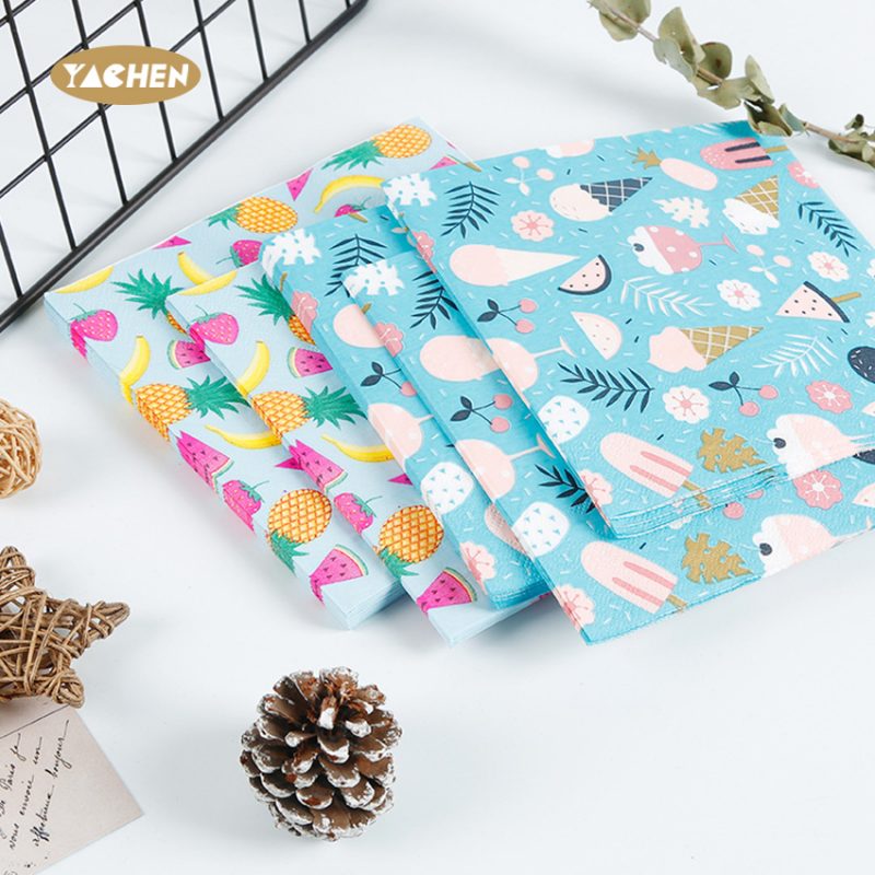 Ice-cream Printed Paper Napkins-6