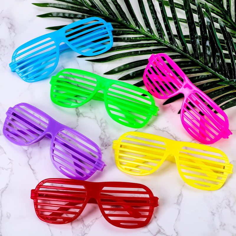Neon Party Shutter Shades Glasses
