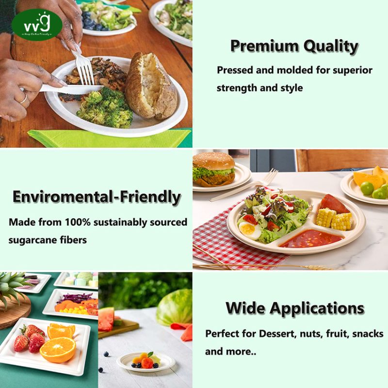 Sugarcane Bagasse Plates