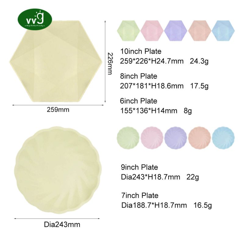 Tes Eco Friendly Colored Party Dishes